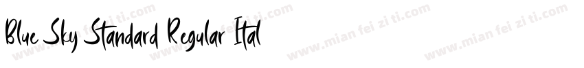 Blue Sky Standard Regular Italic字体转换